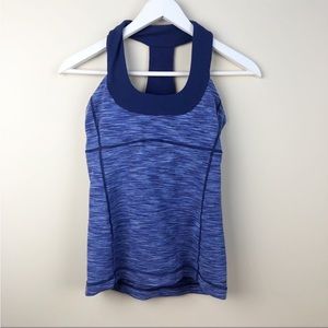Lululemon 4 Scoop Neck Tank Heather
Pigment Blue